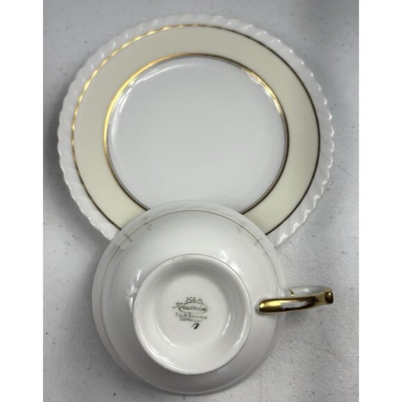 Set of 2 Krautheim Selb Bavaria K&A Teacup Saucer "Marguerite" - Picture 4 of 8